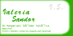 valeria sandor business card
